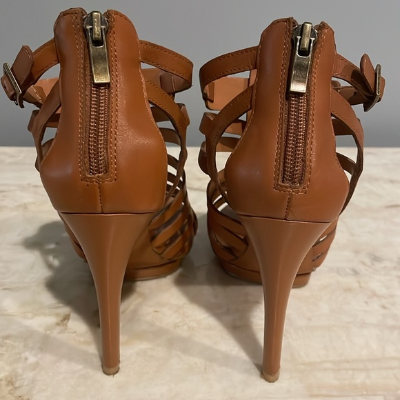 Saks ankle cage/gladiator heels. Worn twice. - Picture 3 of 10